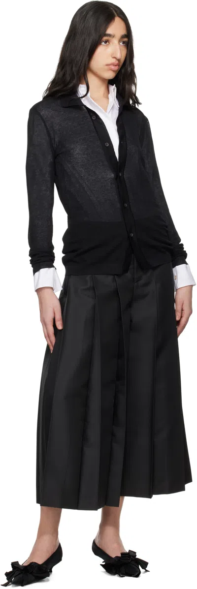 Comme Des Garçons Trousers With Pleated Design And Belt Loops In Black