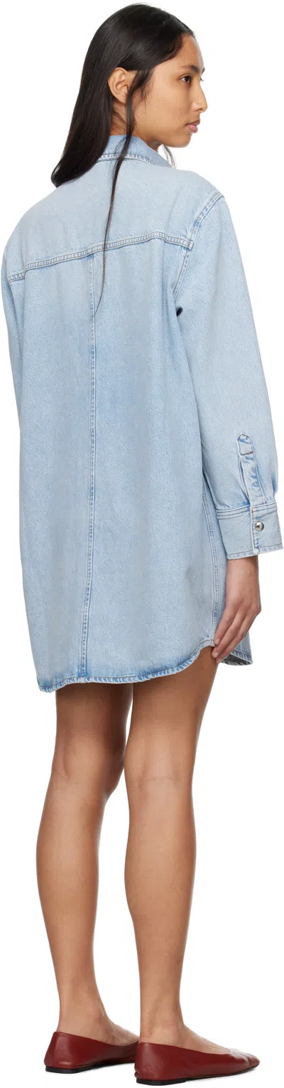 Frame Denim Shirtdress Buttoned Cuffs In Blue