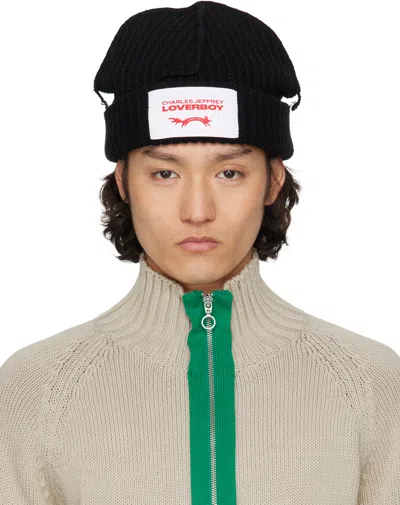 Charles Jeffrey Loverboy Black Label Beanie In Black