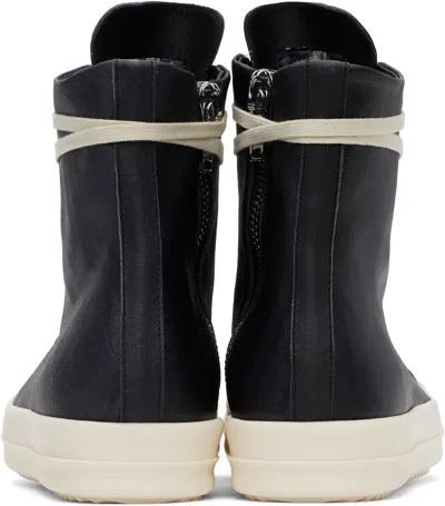 Rick Owens Leather Sneakers In Black