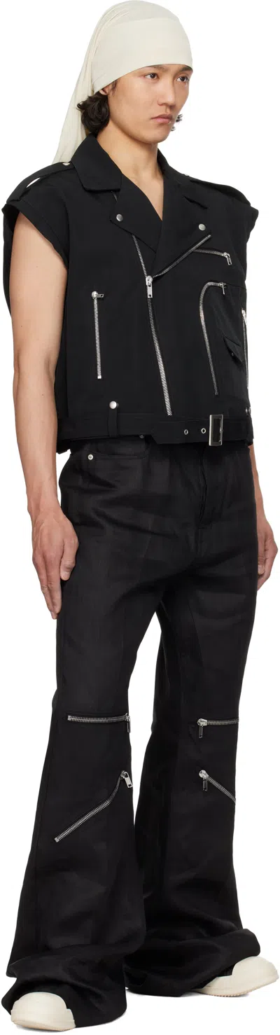 Rick Owens Leather Sneakers In Black