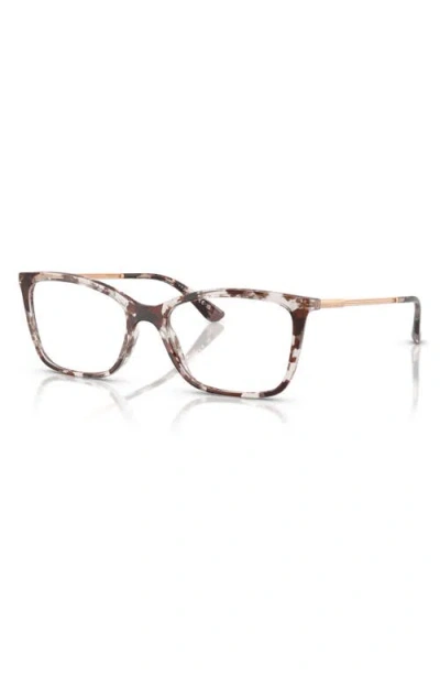 Vogue 51mm Rectangular Optical Glasses In Grey Havana