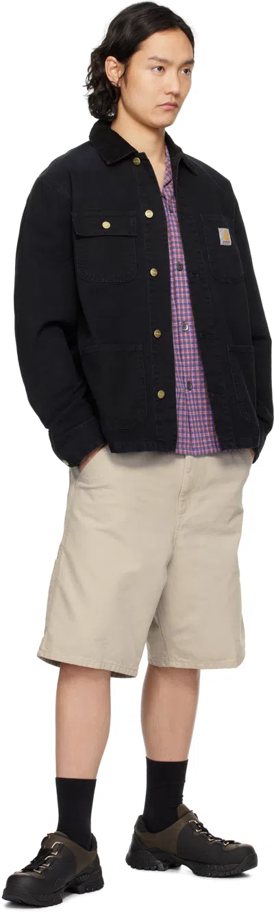 Carhartt Beige Single Knee Shorts In 2or4o Dusky Beige