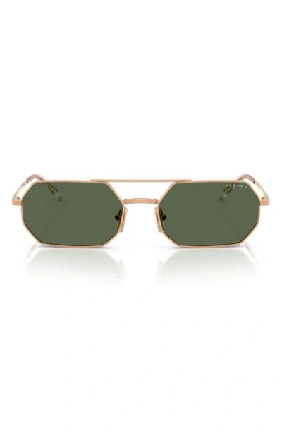 Vogue 55mm Polarized Irregular Sunglasses In Green