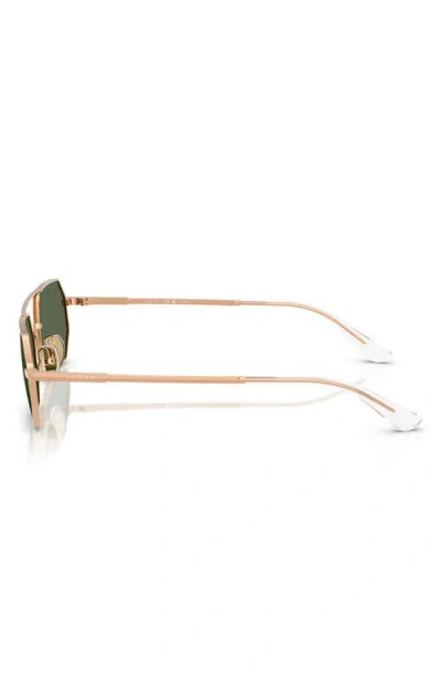 Vogue 55mm Polarized Irregular Sunglasses In Green