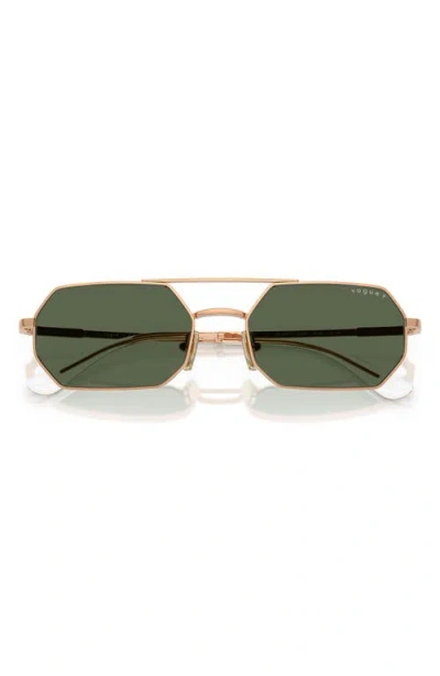 Vogue 55mm Polarized Irregular Sunglasses In Green