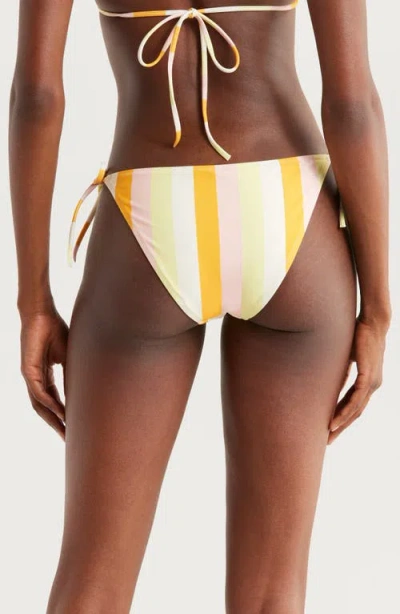 Solid & Striped The Iris Side Tie Bikini Bottoms In Soleil Stripe