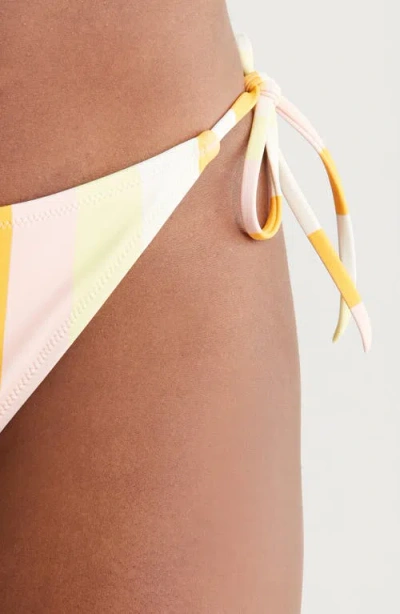 Solid & Striped The Iris Side Tie Bikini Bottoms In Soleil Stripe