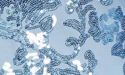 Alex Evenings Women's Sequined Jacket & Chiffon Midi Dress In Blue