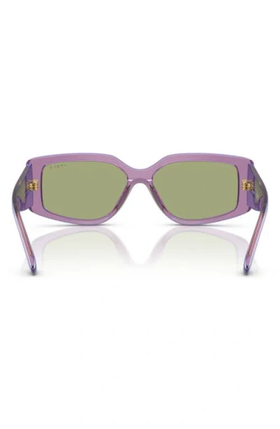 Vogue 55mm Rectangular Sunglasses In Lavender/green