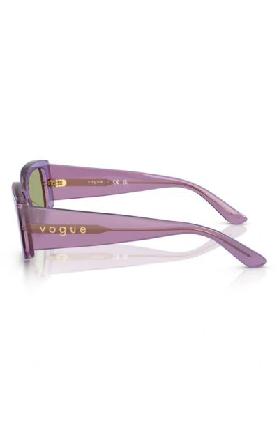 Vogue 55mm Rectangular Sunglasses In Lavender/green