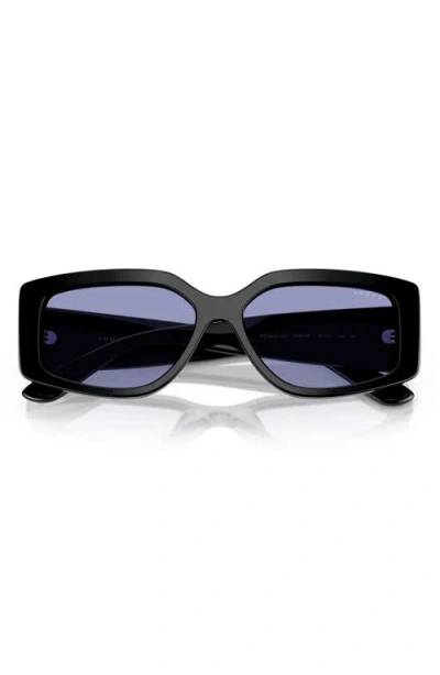 Vogue 55mm Rectangular Sunglasses In Black