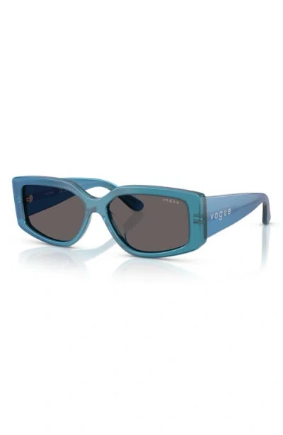 Vogue 55mm Rectangular Sunglasses In Blue