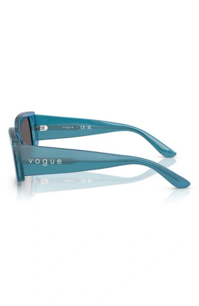Vogue 55mm Rectangular Sunglasses In Blue
