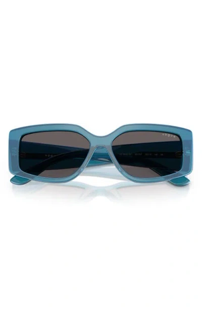 Vogue 55mm Rectangular Sunglasses In Blue