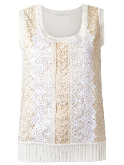 Shop Martha Medeiros Knit Tank Top In White