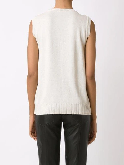 Shop Martha Medeiros Knit Tank Top In White