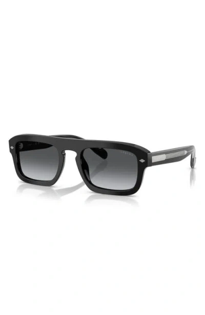 Vogue 53mm Polarized Irregular Sunglasses In Black