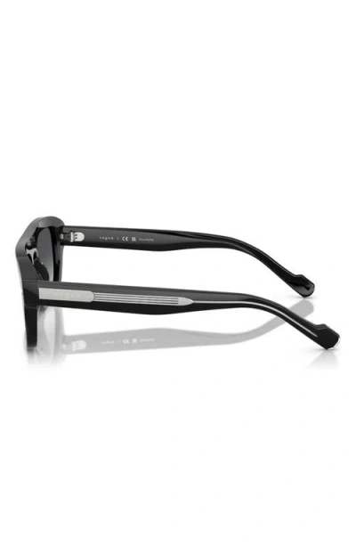 Vogue 53mm Polarized Irregular Sunglasses In Black