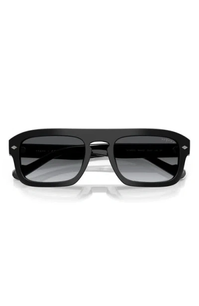 Vogue 53mm Polarized Irregular Sunglasses In Black