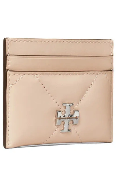 Tory Burch Kira Diamond Quilted Leather Card Case In Soft Pink