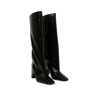 Coperni Cactus Leather Bridge Boot In Black