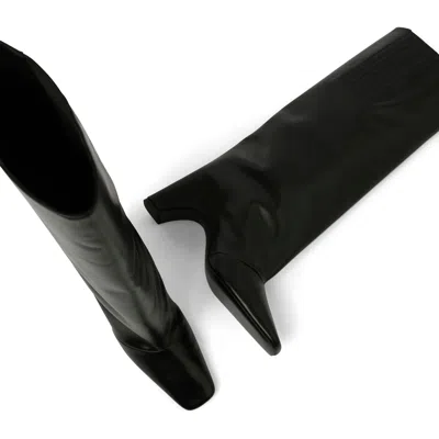 Coperni Cactus Leather Bridge Boot In Black