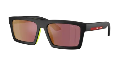 Prada Linea Rossa Man Sunglass Ps A07s In Black
