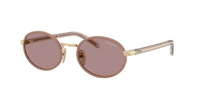 Prada Woman Sunglass Pr B56s In Light Purple Brown