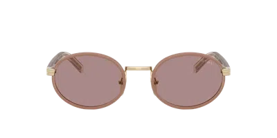 Prada Woman Sunglass Pr B56s In Light Purple Brown