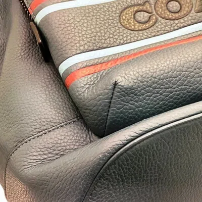 Pre-owned Coach Navy Leather Backpack ()