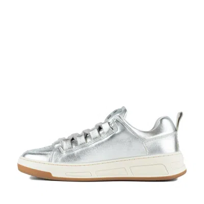 Copenhagen Silver Leather Sneakers In Silver
