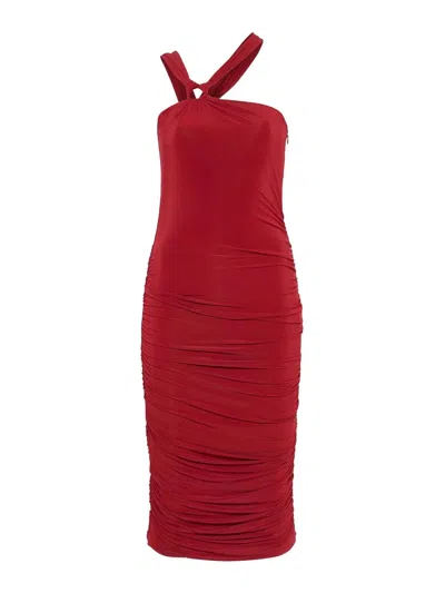 Isabel Marant One-shoulder Ethel Dress In Light Burgundy In Purple