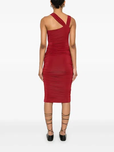 Isabel Marant One-shoulder Ethel Dress In Light Burgundy In Purple