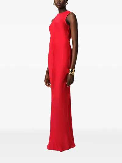Ami Alexandre Mattiussi Ami Paris Sleeveless Maxi Dress In Coquelicot