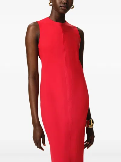Ami Alexandre Mattiussi Ami Paris Sleeveless Maxi Dress In Coquelicot
