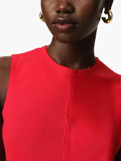 Ami Alexandre Mattiussi Ami Paris Sleeveless Maxi Dress In Coquelicot