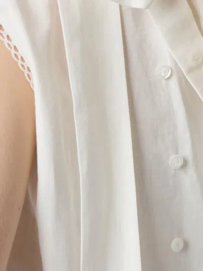 Miu Miu Miumiu Women Slubbed Poplin Dress In White