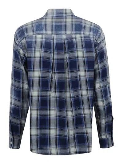 Dsquared2 Checked Pattern Shirt With Pockets And Collar In Black