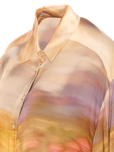 Pinko Life Printed Viscose Shirt In Multicolour