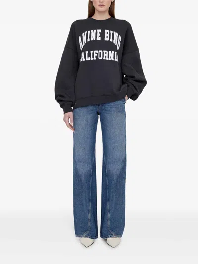 Anine Bing Miles Sweatshirt In Black