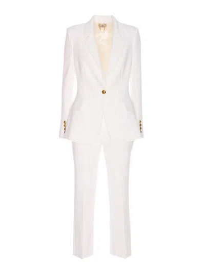 Elisabetta Franchi Crepe Blazer In White