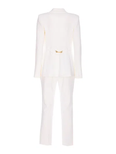 Elisabetta Franchi Crepe Blazer In White