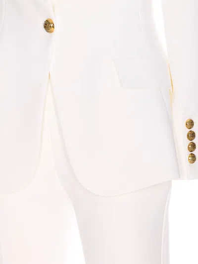 Elisabetta Franchi Crepe Blazer In White