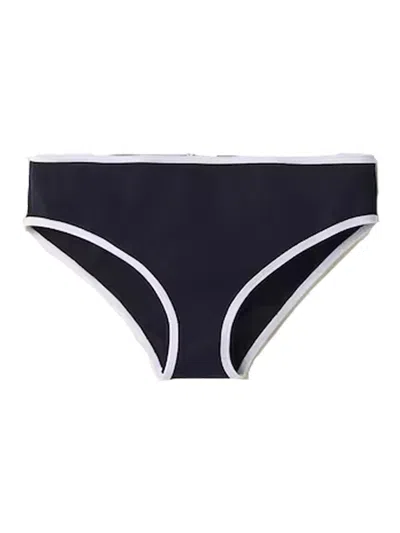 Miu Miu Blue Technical-knit Bikini Bottom In Blu+bianco