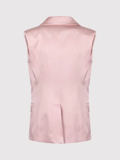 Nina Ricci Sleeveless Jacket With Double-breasted Button Detailing In Pink