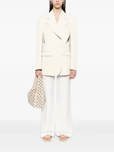 P.a.r.o.s.h Raisa Single-breasted Blazer In White