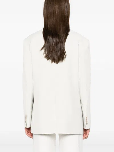 P.a.r.o.s.h Raisa Single-breasted Blazer In White