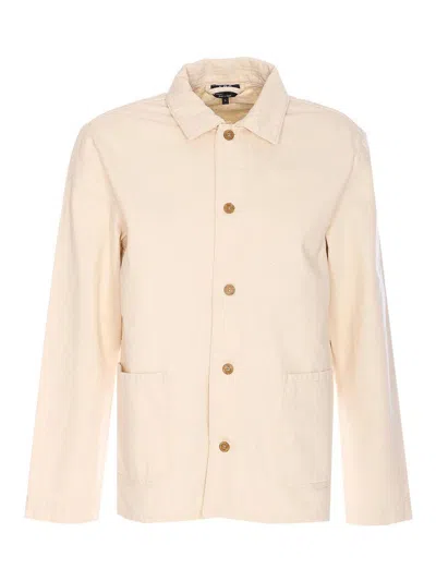 Apc A.p.c. Kerlouan' Beige Jacket With Classic Collar In Neutral