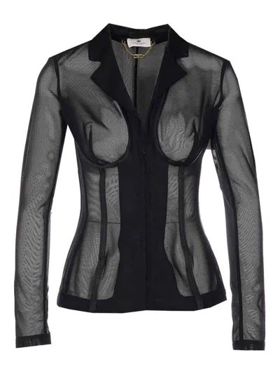 Elisabetta Franchi Classic Blazer Jacket In Black